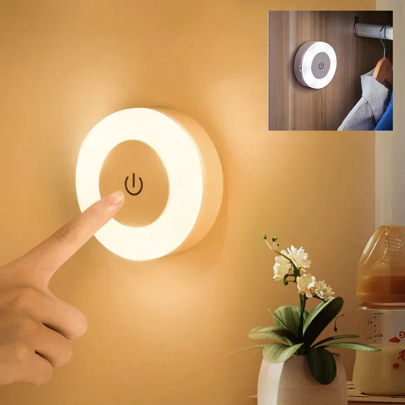 Portable USB Rechargeable LED Night Light for Living Room and Bedroom Decor