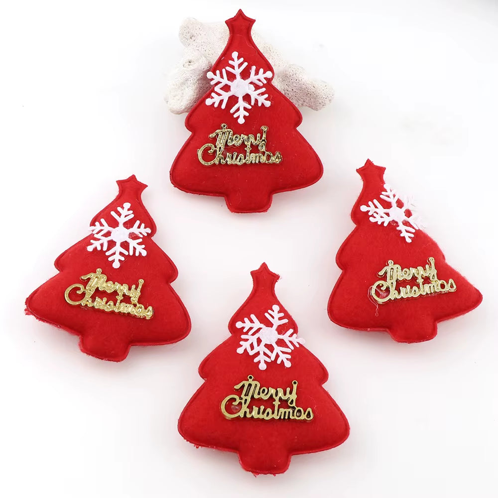 10PCS Merry Christmas Ornament Plush Snowman Accessory Craft New Year DIY Santa Claus Pendants Home Furnishing Tree Decoration
