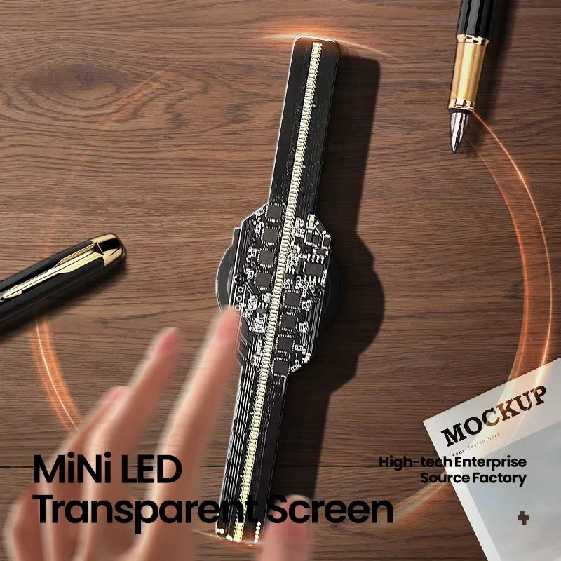 Custom Logo Products Transparent Led Display Mini 3D Hologram Fan Projector Halloween Christmas Hologram Display