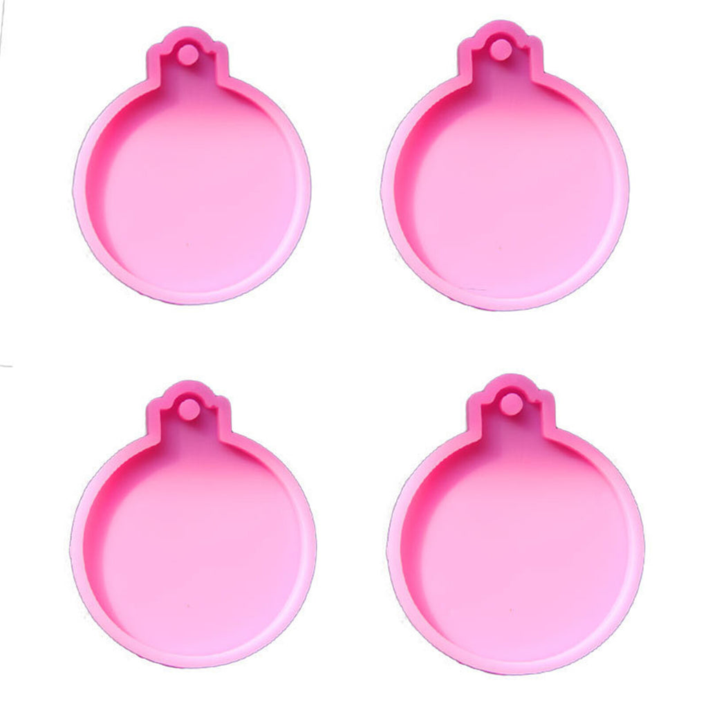 8PCS Christmas Bauble Silicone Mould Resin Mold Plain round Circle DIY Crafts AU