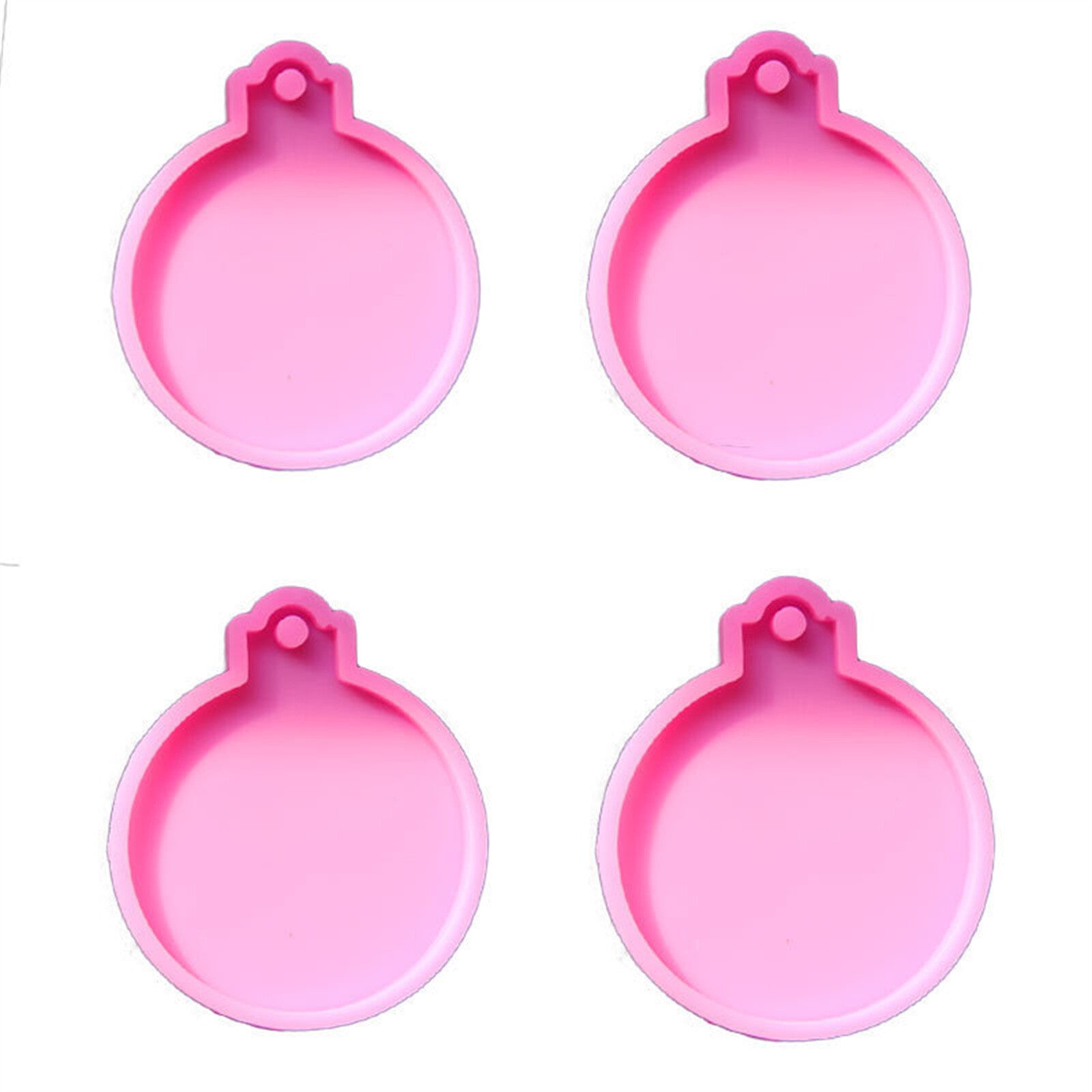 8PCS Christmas Bauble Silicone Mould Resin Mold Plain round Circle DIY Crafts AU
