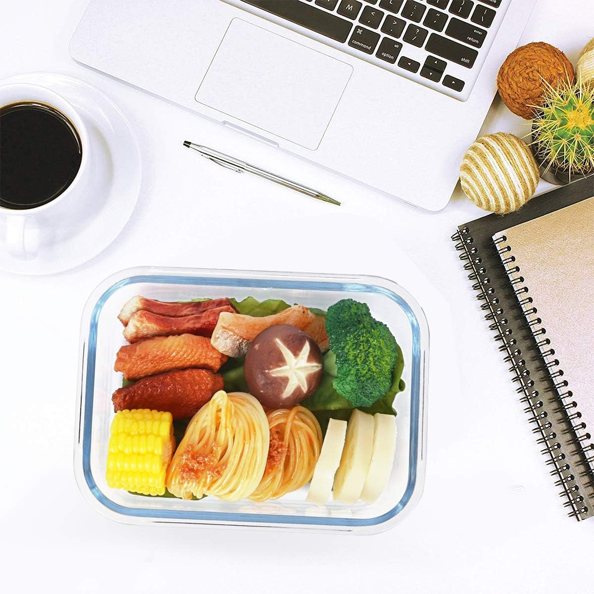 MCIRCO 8-Pack 30 Oz Airtight Glass Meal Prep Containers with Lids - BPA-Free, Safe for Microwave, Oven, Freezer, and Dishwasher