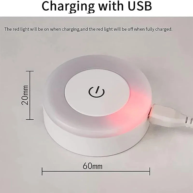 Portable USB Rechargeable LED Night Light for Living Room and Bedroom Decor