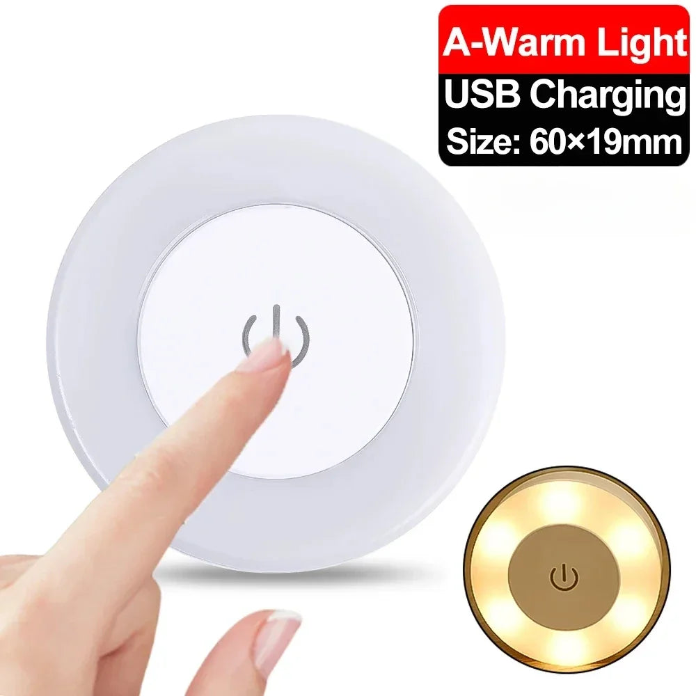 Portable USB Rechargeable LED Night Light for Living Room and Bedroom Decor