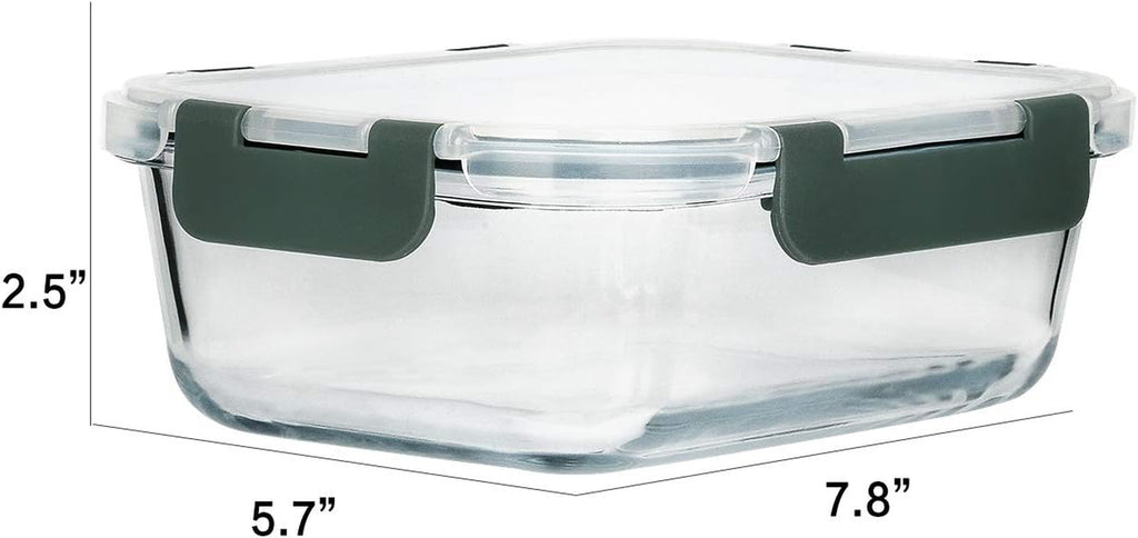 MCIRCO 8-Pack 30 Oz Airtight Glass Meal Prep Containers with Lids - BPA-Free, Safe for Microwave, Oven, Freezer, and Dishwasher