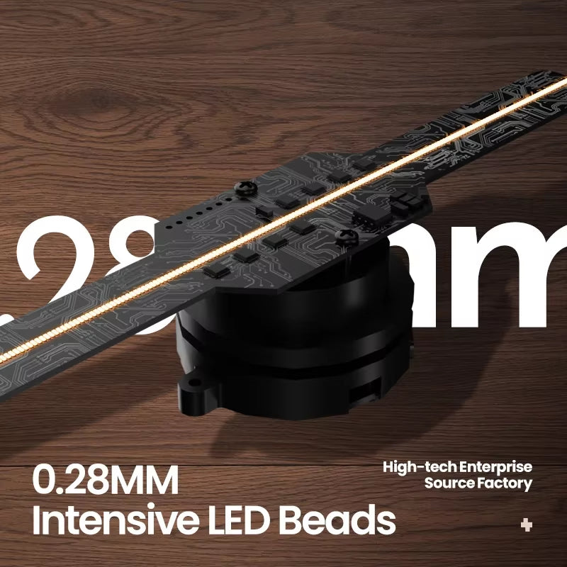 Custom Logo Products Transparent Led Display Mini 3D Hologram Fan Projector Halloween Christmas Hologram Display