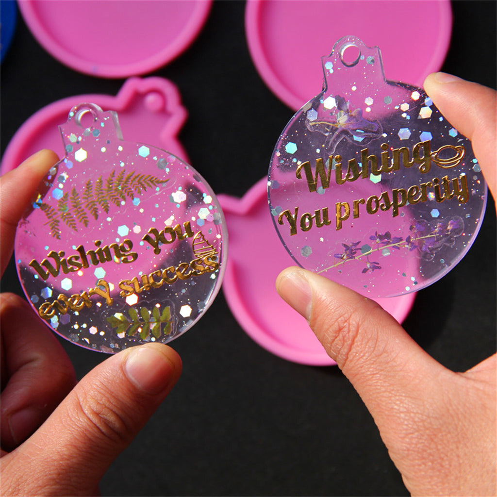 8PCS Christmas Bauble Silicone Mould Resin Mold Plain round Circle DIY Crafts AU