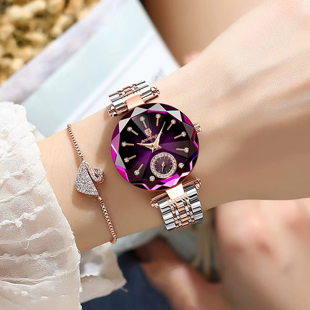 Luxury Women's Wristwatch - Elegant Waterproof Stainless Steel Diamond Quartz Timepiece