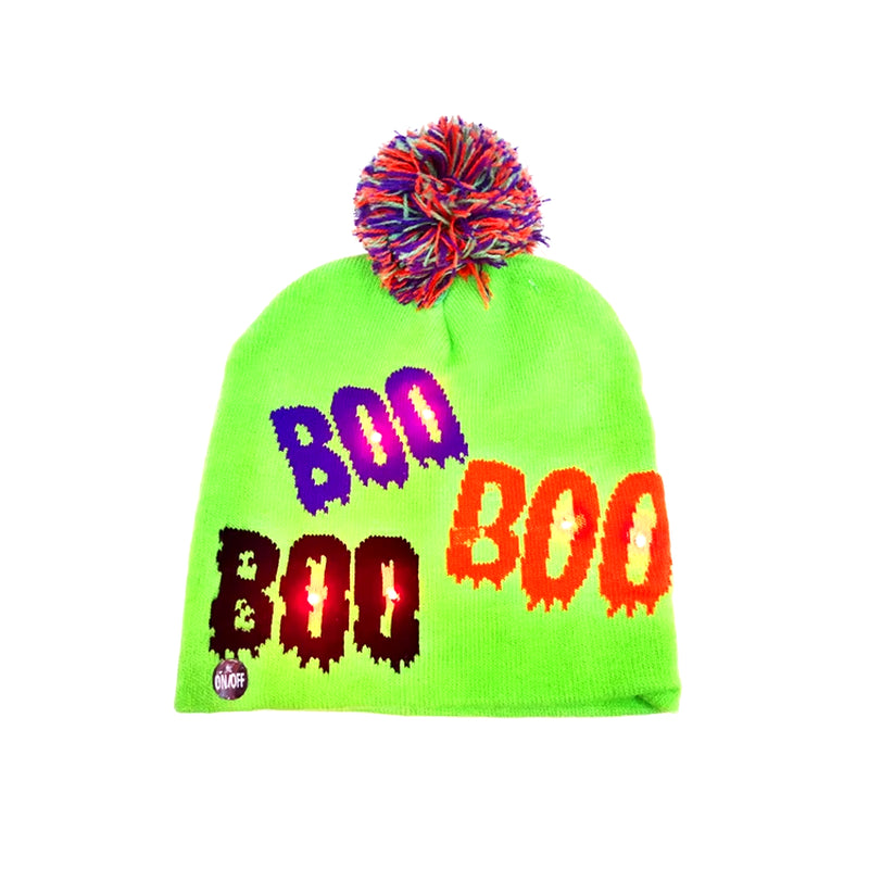 ON SALE! 2024 New Year LED Knitted Christmas Hat Beanie Light up Illuminate Warm Hat for Kids Adults New Year Christmas Decor