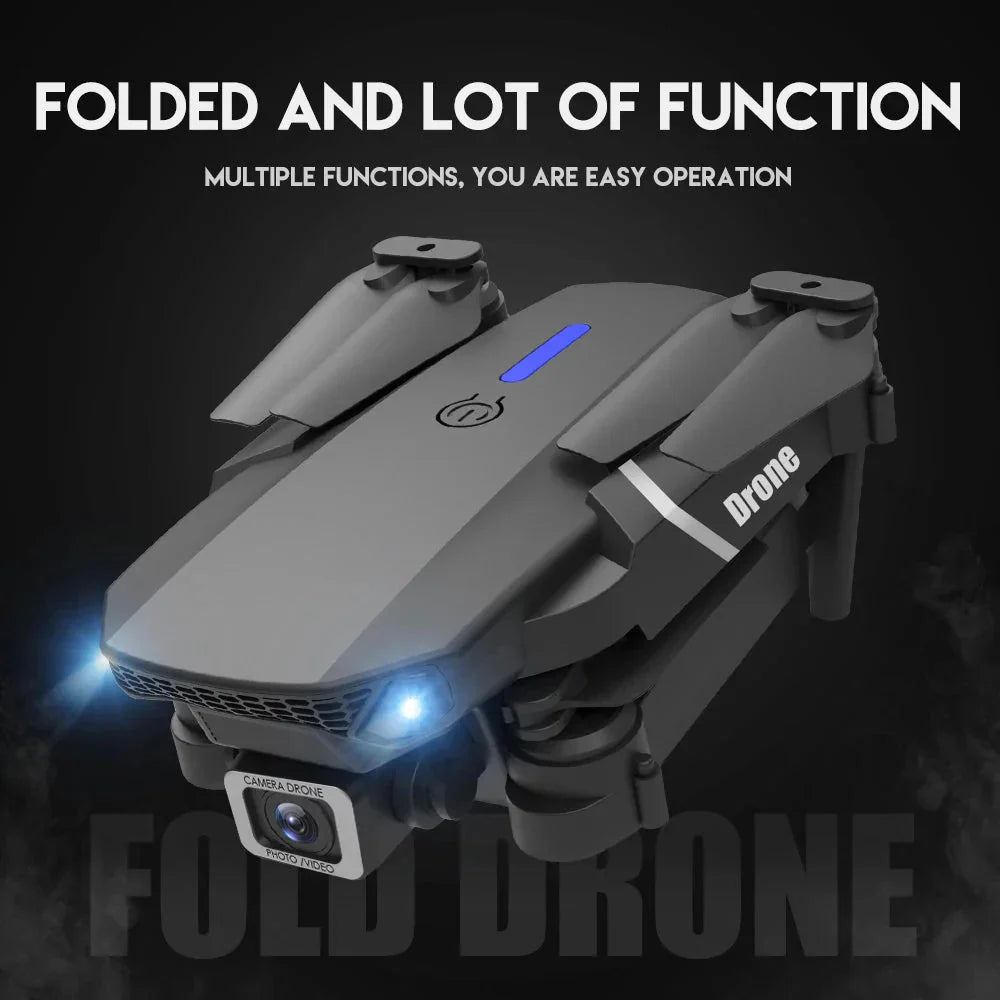 SHOP WORLDWIDES 4K foldable drone with camera in folded compact design and LED lights