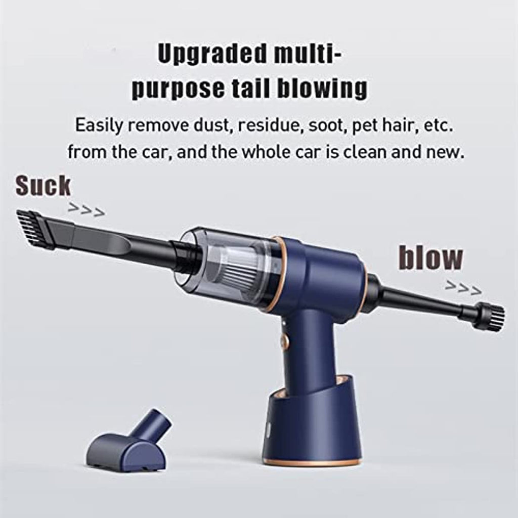 120W Rechargeable Wireless Vacuum Cleaner with 10000Pa Suction Power - Portable Handheld Mini Air Blower for Home and Car Cleaning