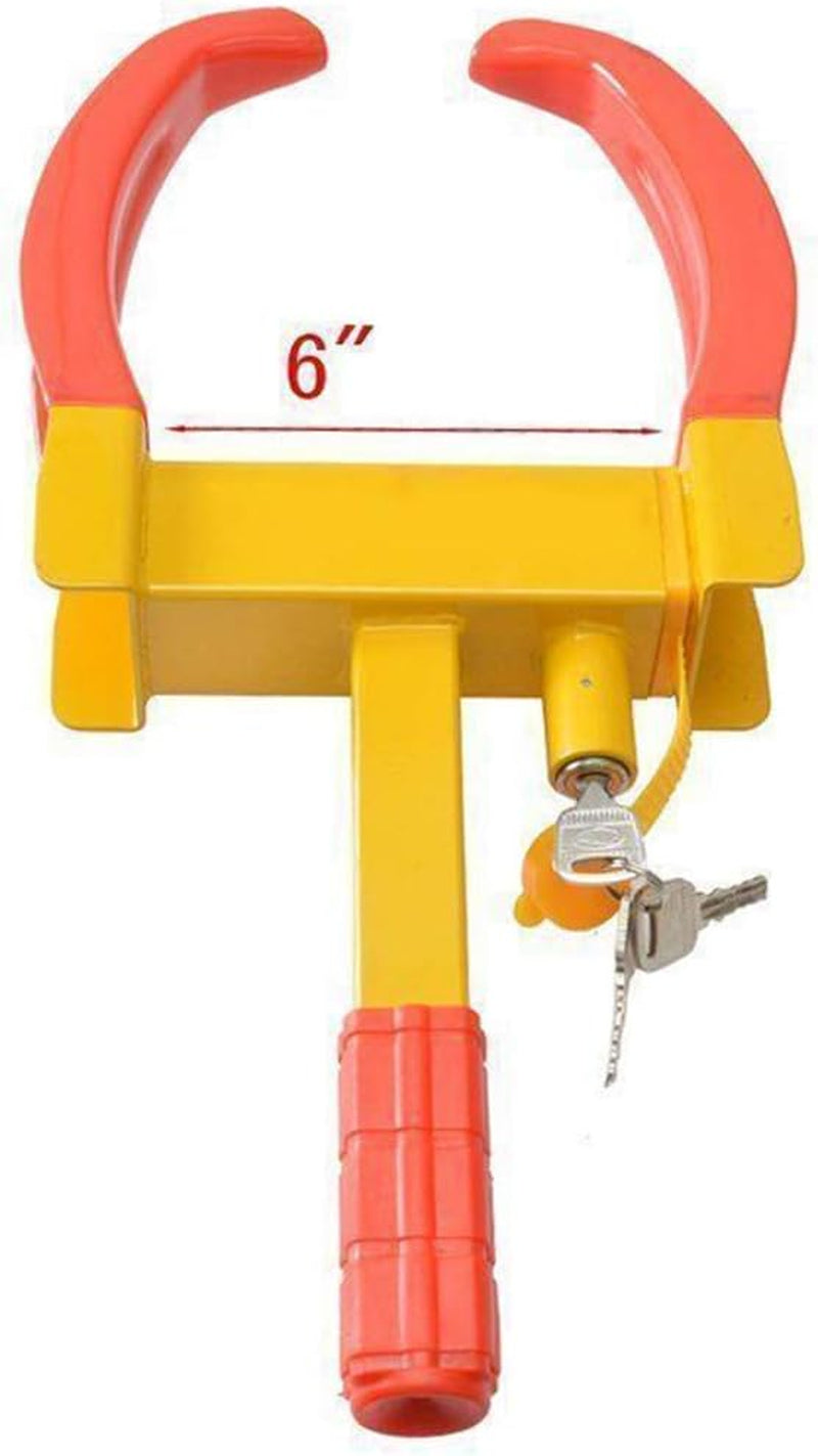 ® Heavy Duty Wheel Clamp Lock for Vehicle and Caravan Security with 2 Keys