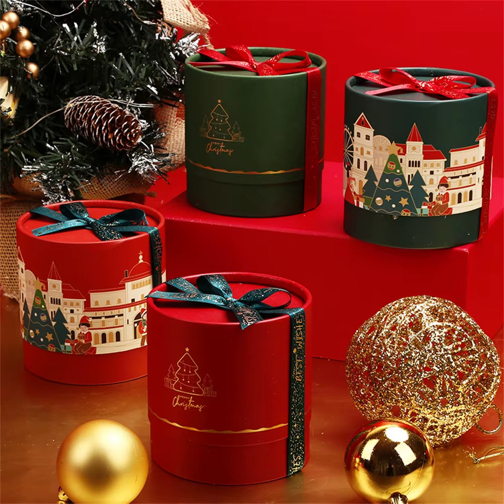 Christmas Gift Packing Box Apples Candy Chocolate Case Christmas Eve Mousse Cake Dessert Boxs Home Decoration Festival Supplies