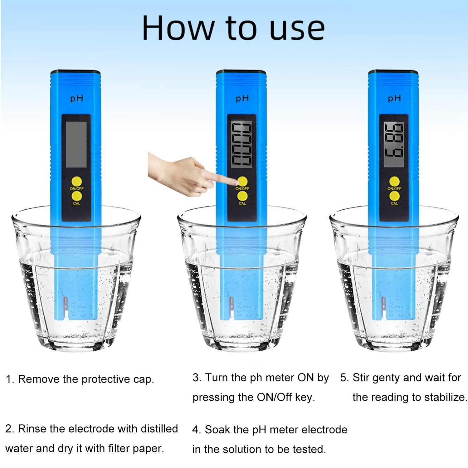 PH TDS Meter Digital Tester Pen Aquarium Pool Water Hydroponics Quality Monitor