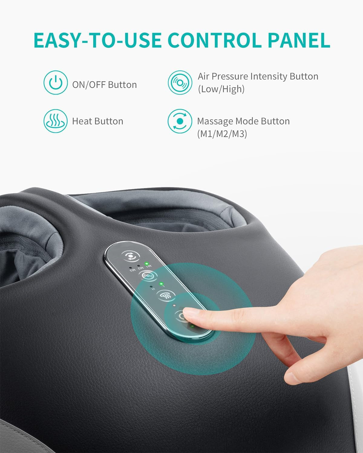 Shiatsu Foot Massager with Heat and Air Compression, Deep Kneading Relief for Muscles, Multiple Modes and Adjustable Intensity, Ideal for Valentine's Day Gifts