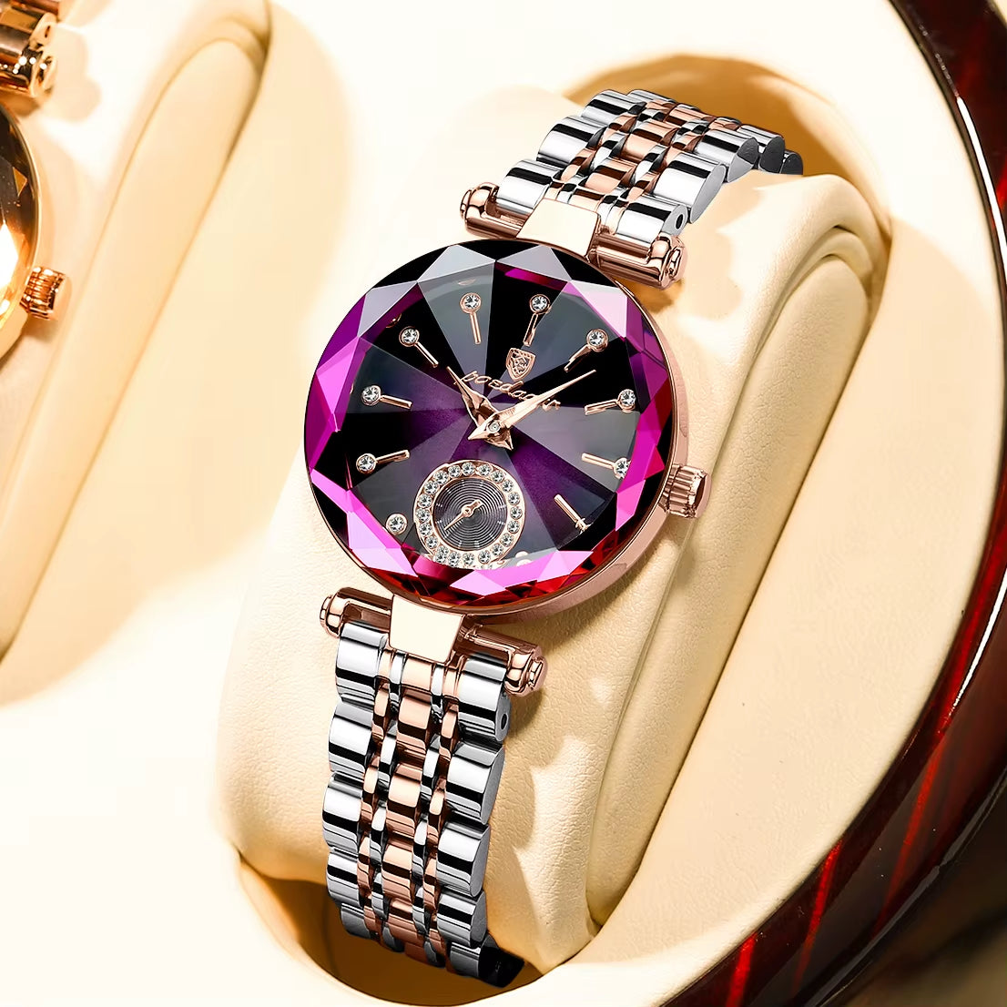 Luxury Women's Wristwatch - Elegant Waterproof Stainless Steel Diamond Quartz Timepiece