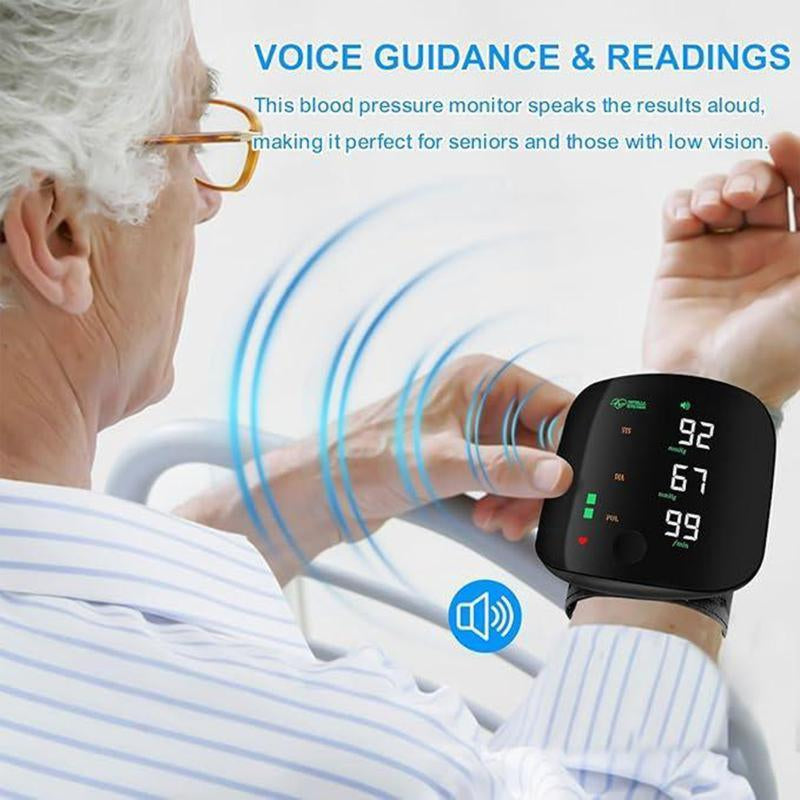 Wrist Blood Pressure Monitor Led Display,Touch Screen Wrist Blood Pressure Cuff 99X2 Reading Memory Wrist Bp Monitor with Carrying Case,Health Monitoring Adjustable.