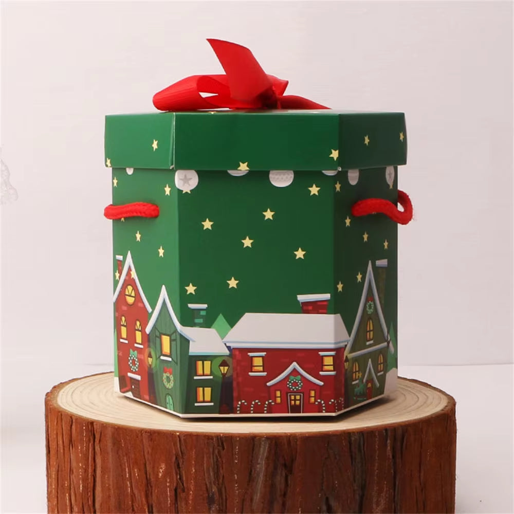 Christmas Gift Packing Box Apples Candy Chocolate Case Christmas Eve Mousse Cake Dessert Boxs Home Decoration Festival Supplies