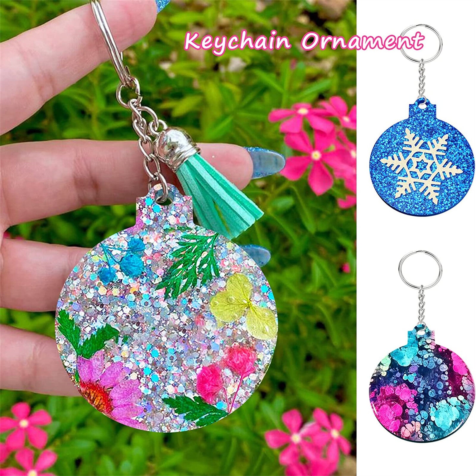 8PCS Christmas Bauble Silicone Mould Resin Mold Plain round Circle DIY Crafts AU