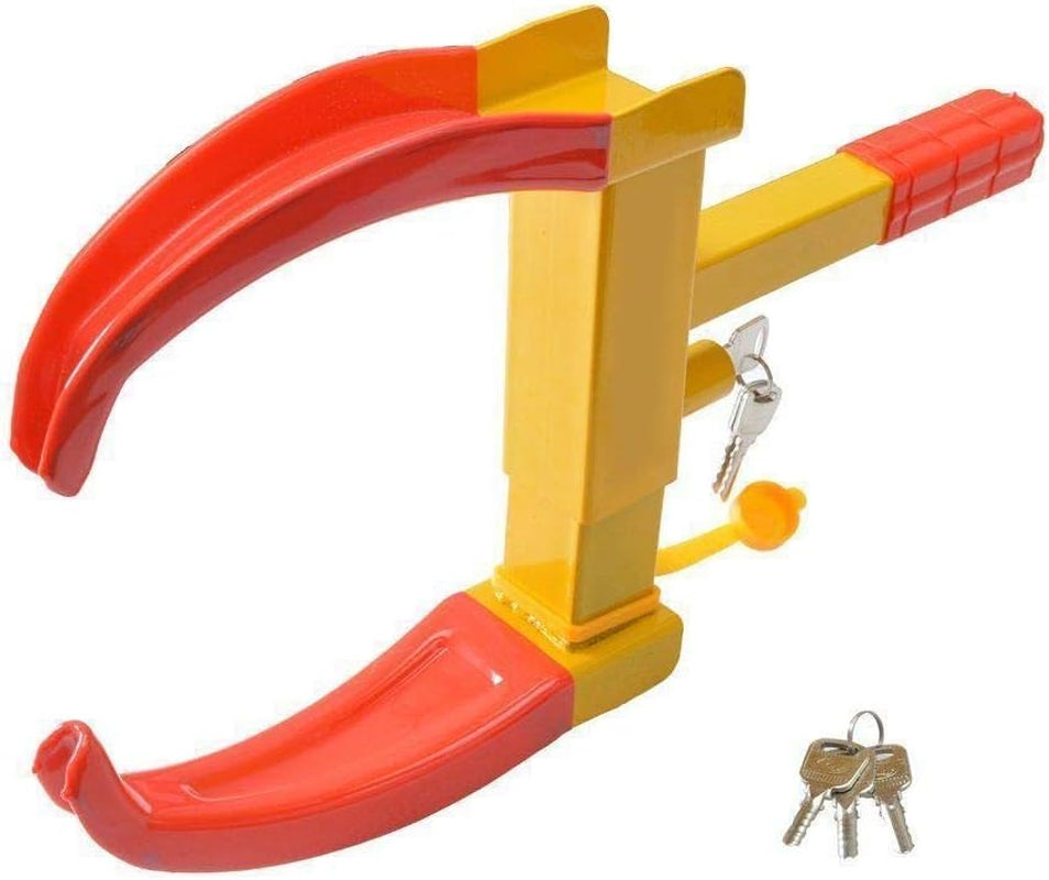 ® Heavy Duty Wheel Clamp Lock for Vehicle and Caravan Security with 2 Keys