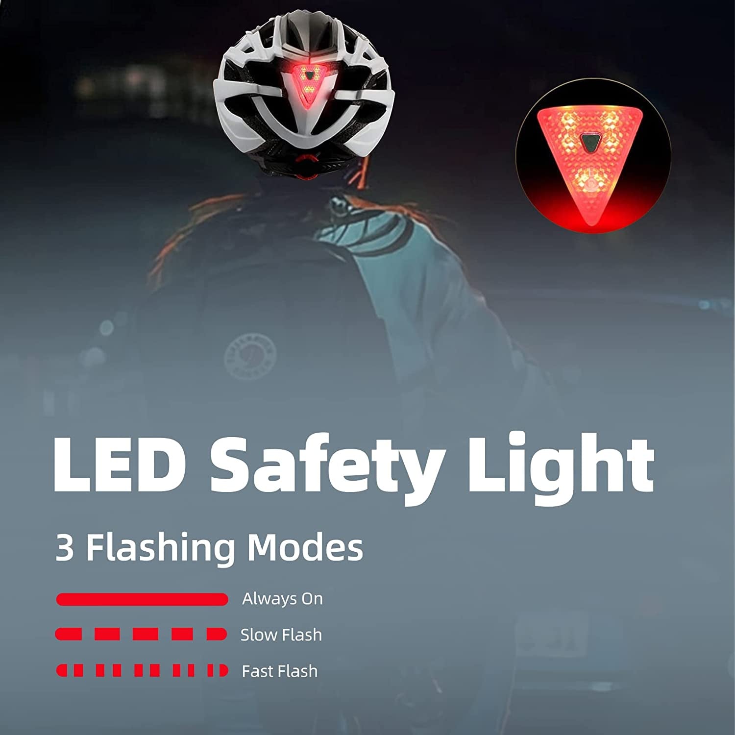 CPSC/CPC Certified Bicycle Helmet with Detachable Magnetic Goggles, LED Back Light, and Portable Backpack – Adjustable Mountain Bike Helmet for Adults (Men and Women) SM-T69