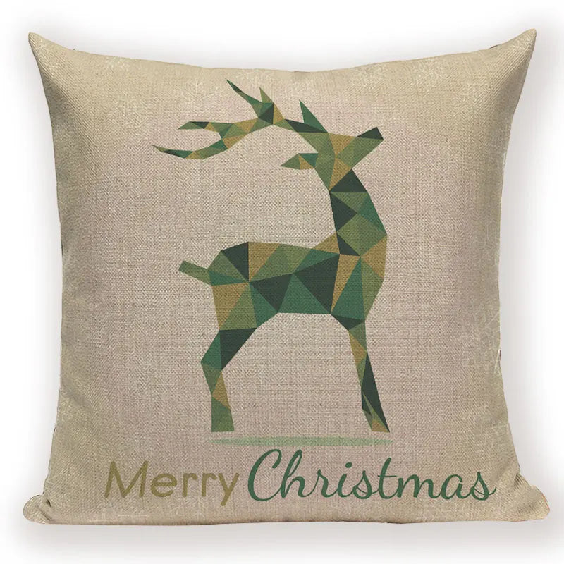 Merry Christmas Cartoon Santa Claus Deer Home Decor Pillows Covers Merry Christmas Gifts for the New Year Adornos De Navidad