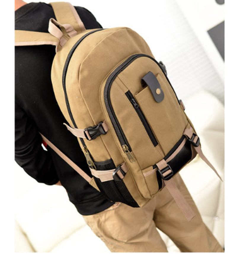 Men'S Backpacks Canvas Backpack Student Bags