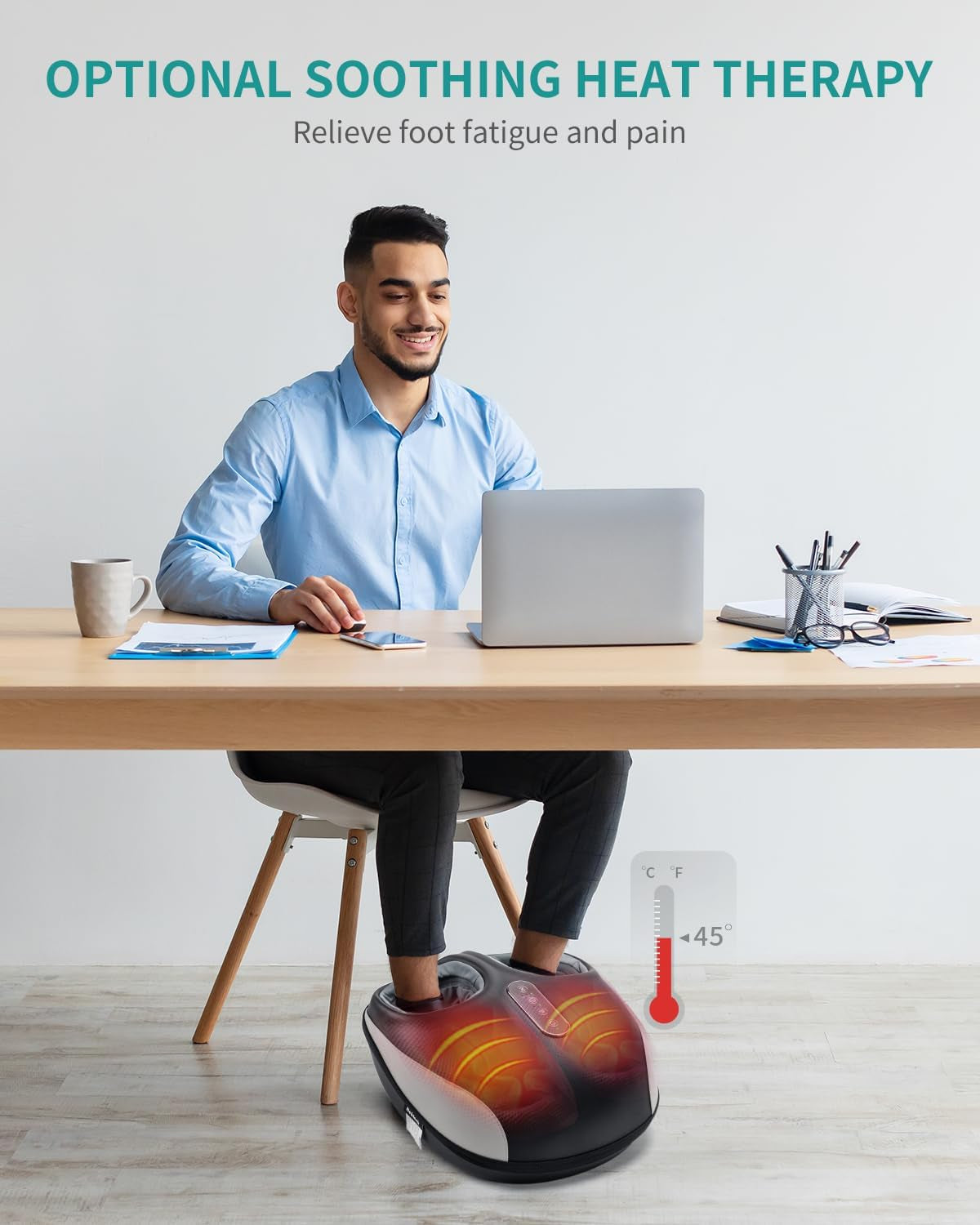 Shiatsu Foot Massager with Heat and Air Compression, Deep Kneading Relief for Muscles, Multiple Modes and Adjustable Intensity, Ideal for Valentine's Day Gifts