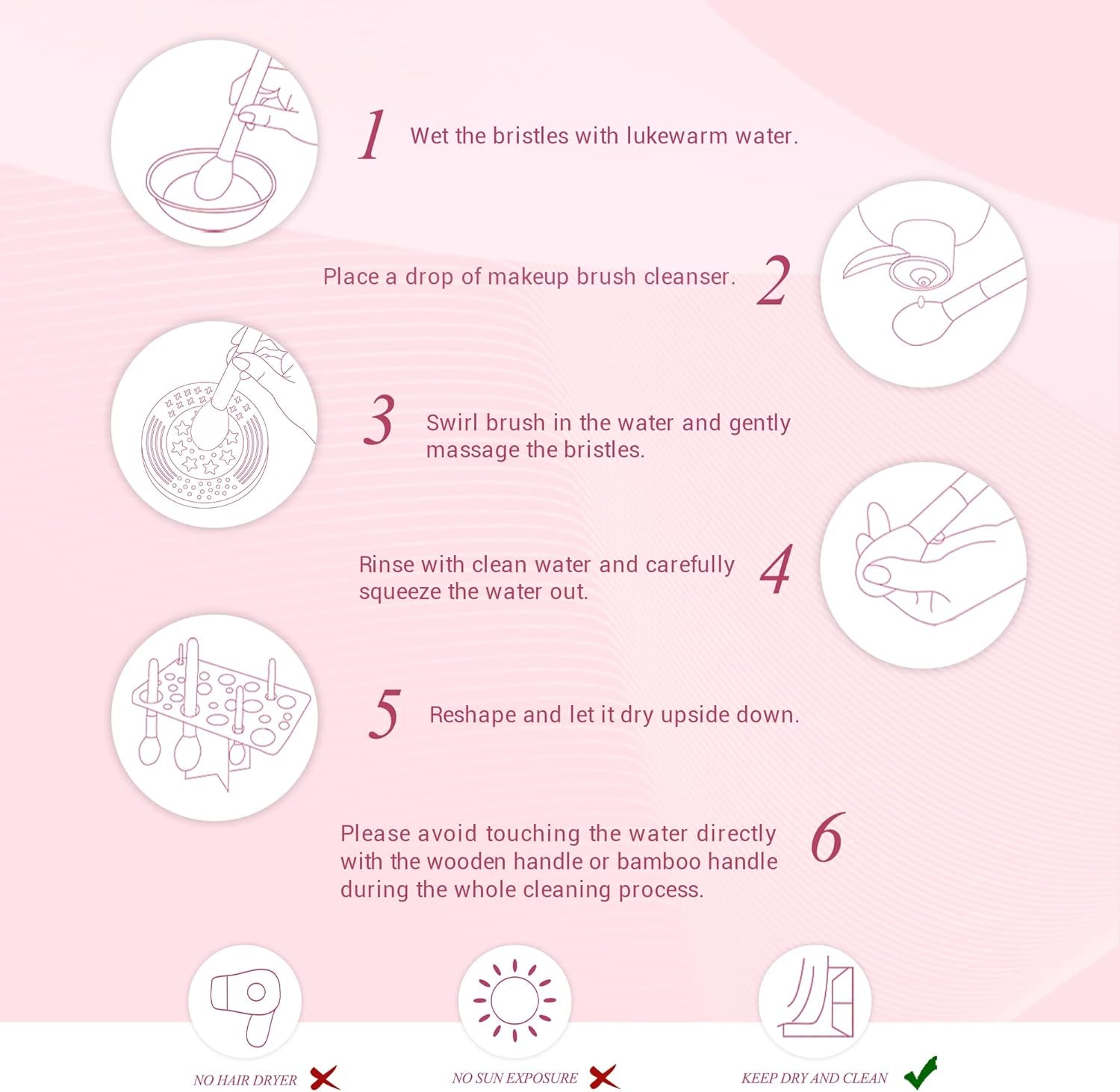 15Pcs Professional Makeup Brushes Set Make up Brush Tools Kit Cosmetics Tools Eye Liner Shader Wood Handle Natural-Synthetic Hair Brushes (Pearl Black/Rose Gold), T157