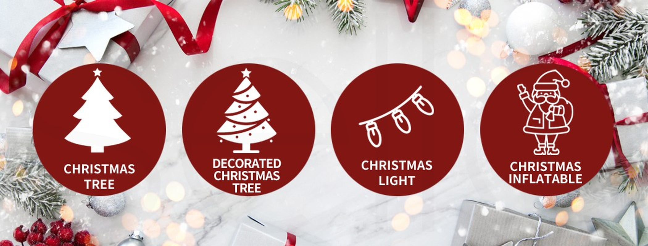 Santaco Giant Christmas Inflatable Arch Way 3M Outdoor Decoration 21 LED Light