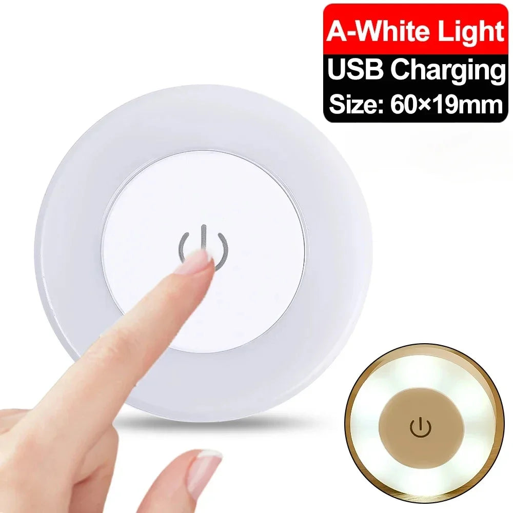 Portable USB Rechargeable LED Night Light for Living Room and Bedroom Decor