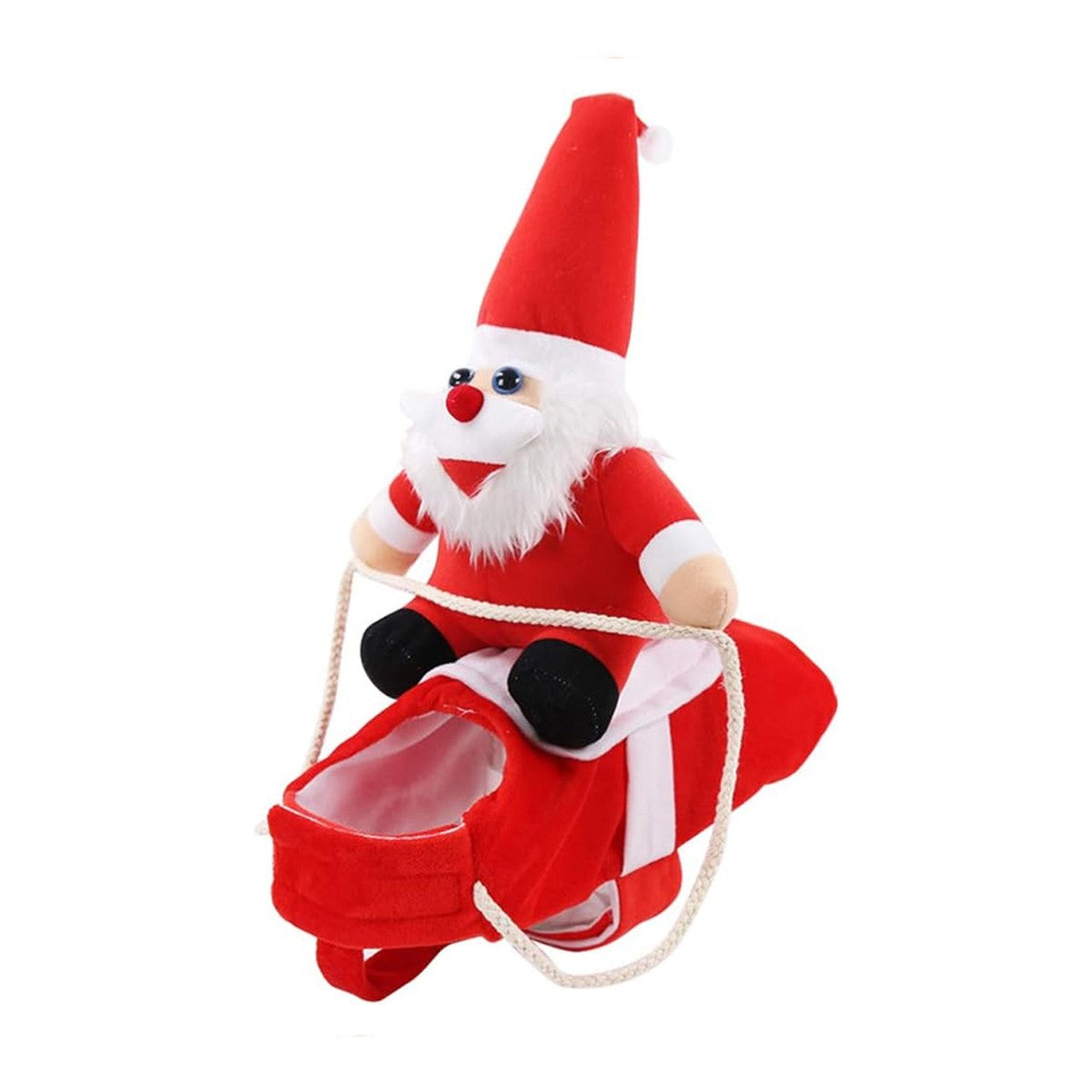 Christmas Santa Pet Costume Dog Cat Funny Riding Suits Holiday Outfit Wears Xmas