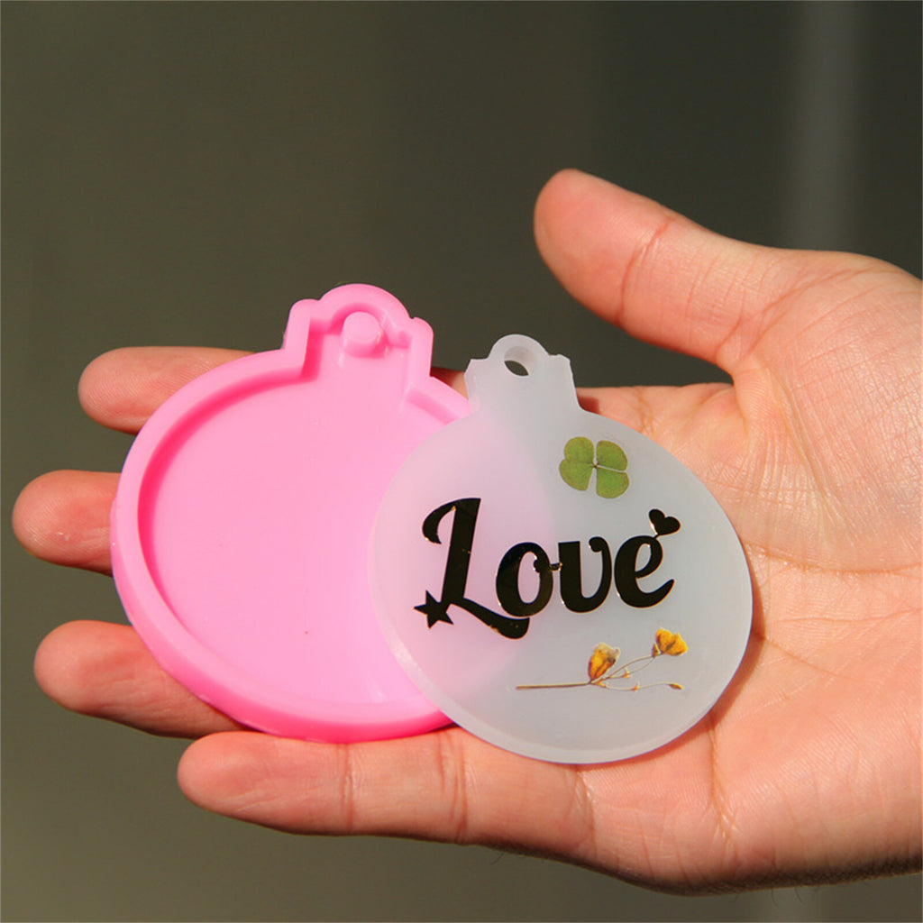 8PCS Christmas Bauble Silicone Mould Resin Mold Plain round Circle DIY Crafts AU