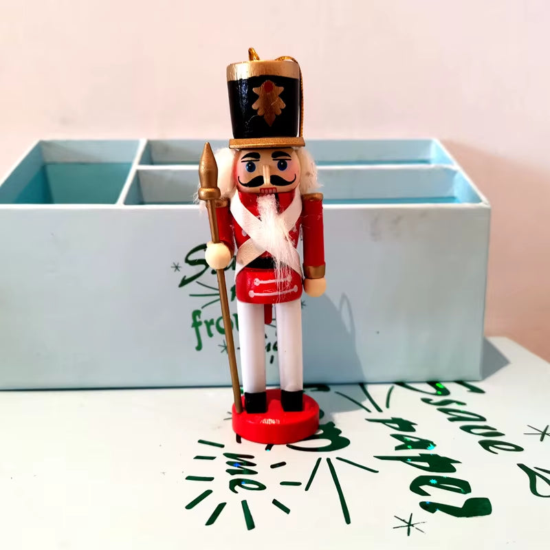 5/6Pcs Merry Christmas Decorations Kids Nutcracker Soldier Doll 12Cm Wooden Pendants New Year Ornaments for Navidad Xmas Tree