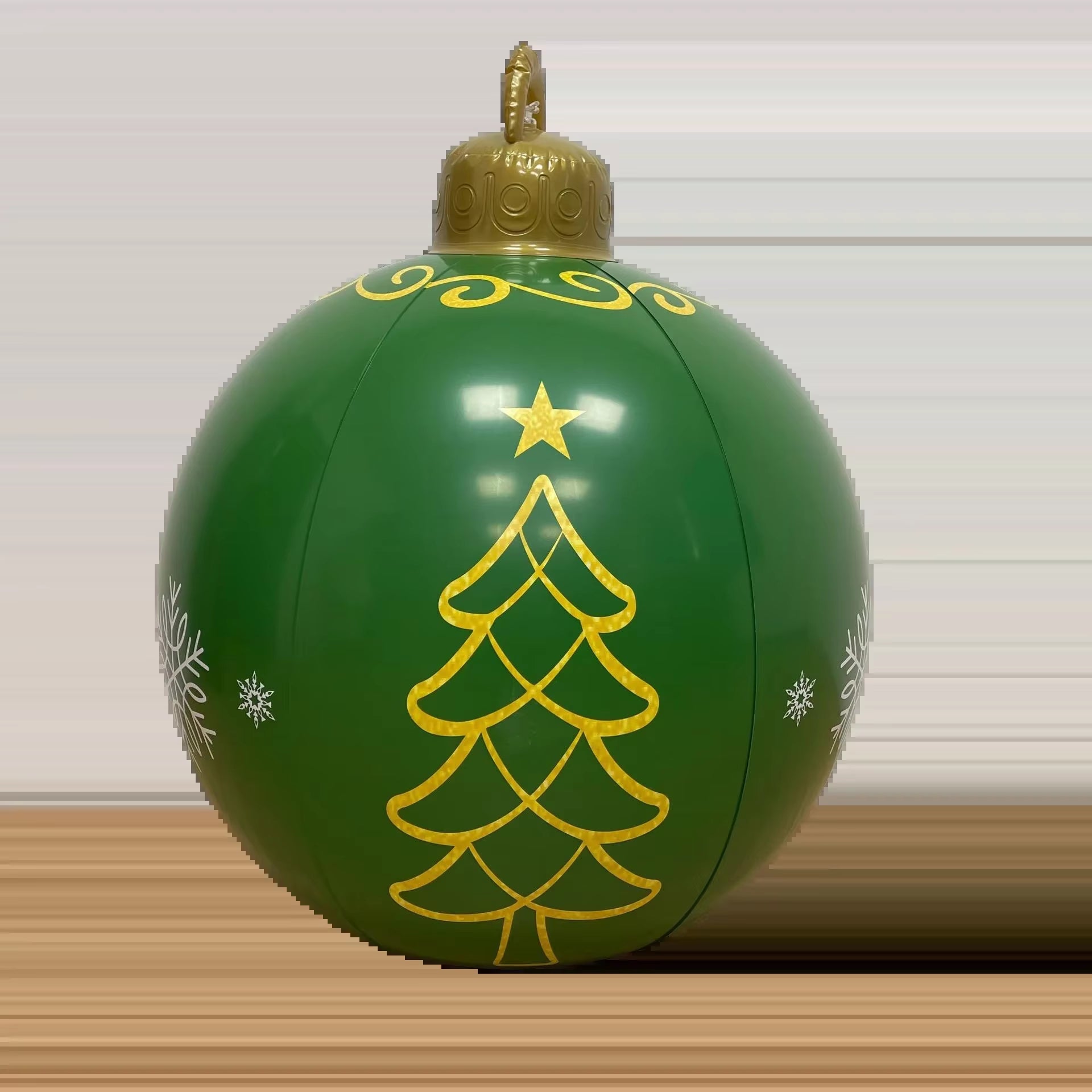 Giant Inflatable Outdoor Christmas Decoration Ball - PVC Xmas Tree Ornament, Non-Lit