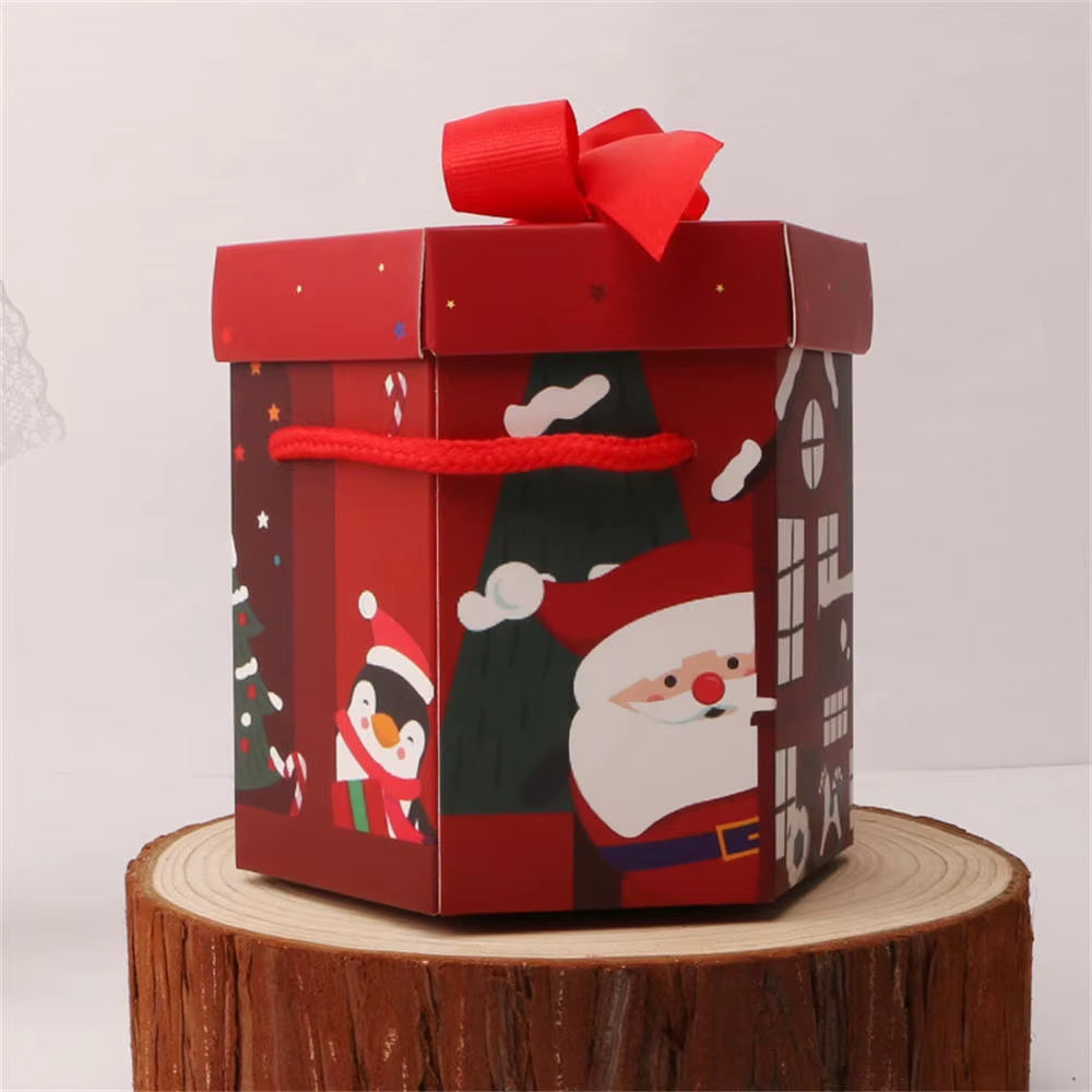 Christmas Gift Packing Box Apples Candy Chocolate Case Christmas Eve Mousse Cake Dessert Boxs Home Decoration Festival Supplies