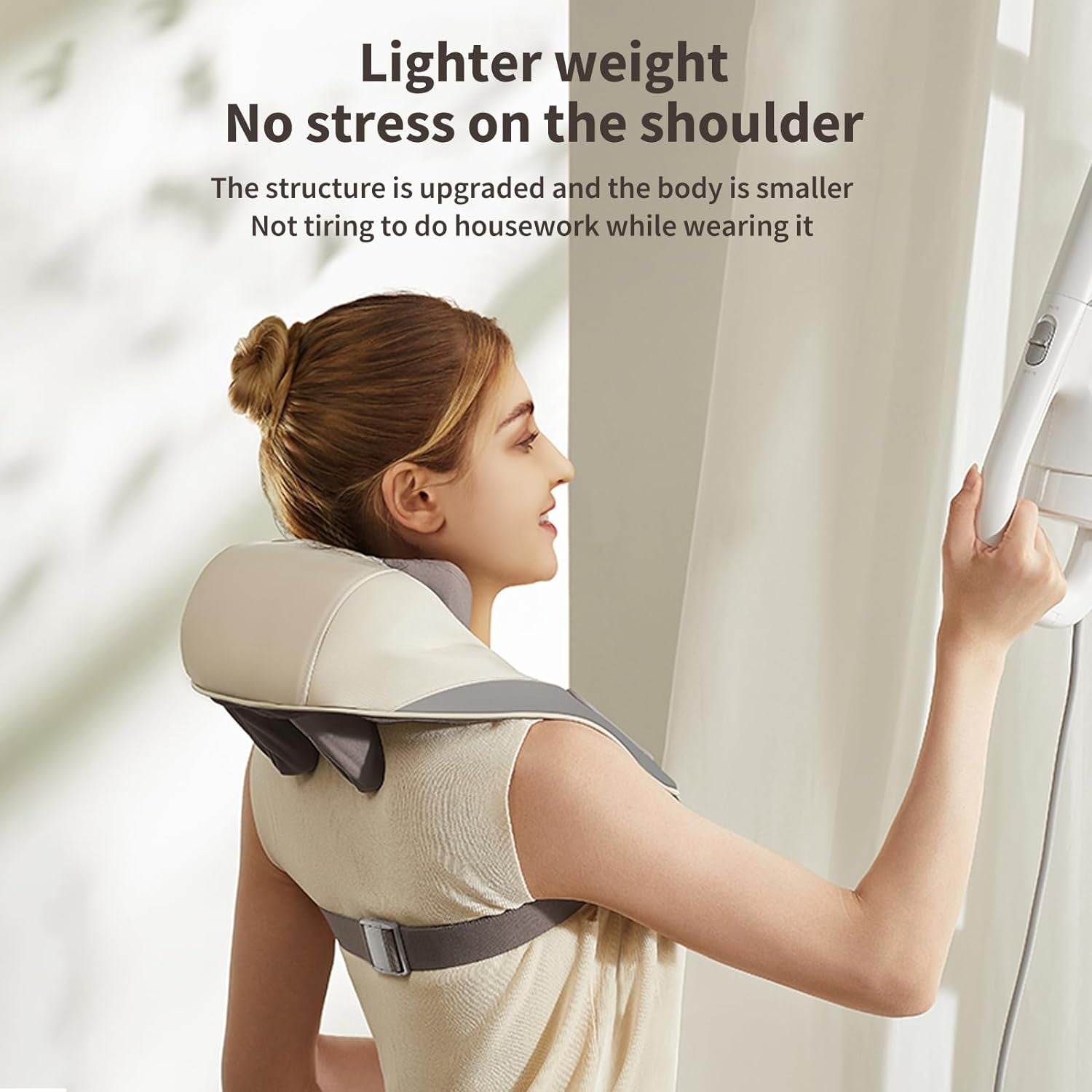 Professional Neck and Shoulder Massager with Heat - Deep Tissue Kneading Massage Pillow for Muscle Pain Relief in Back, Legs, and Waist